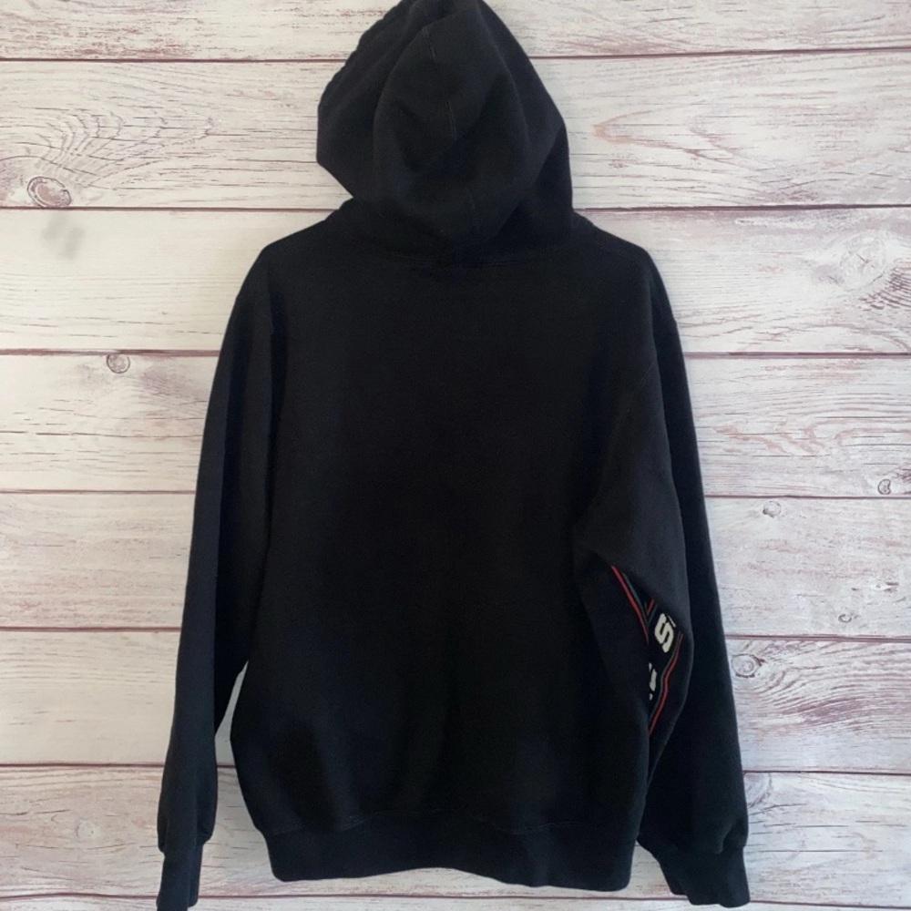 Supreme Black Hoodie Sleeve Logo Stripe Large Streetwear Pullover - Picture 7 of 12